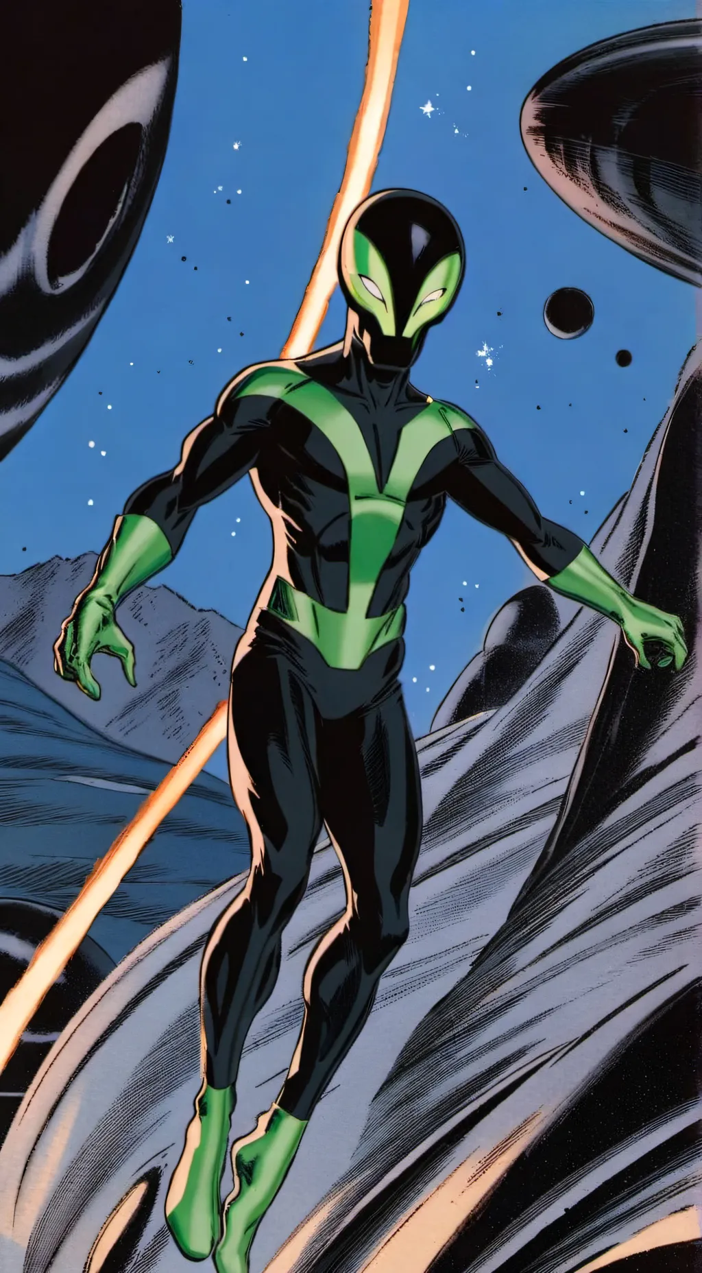 ai character: alien X background