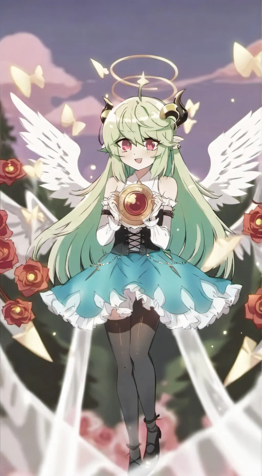 ai character: ￼Angels and Demon background