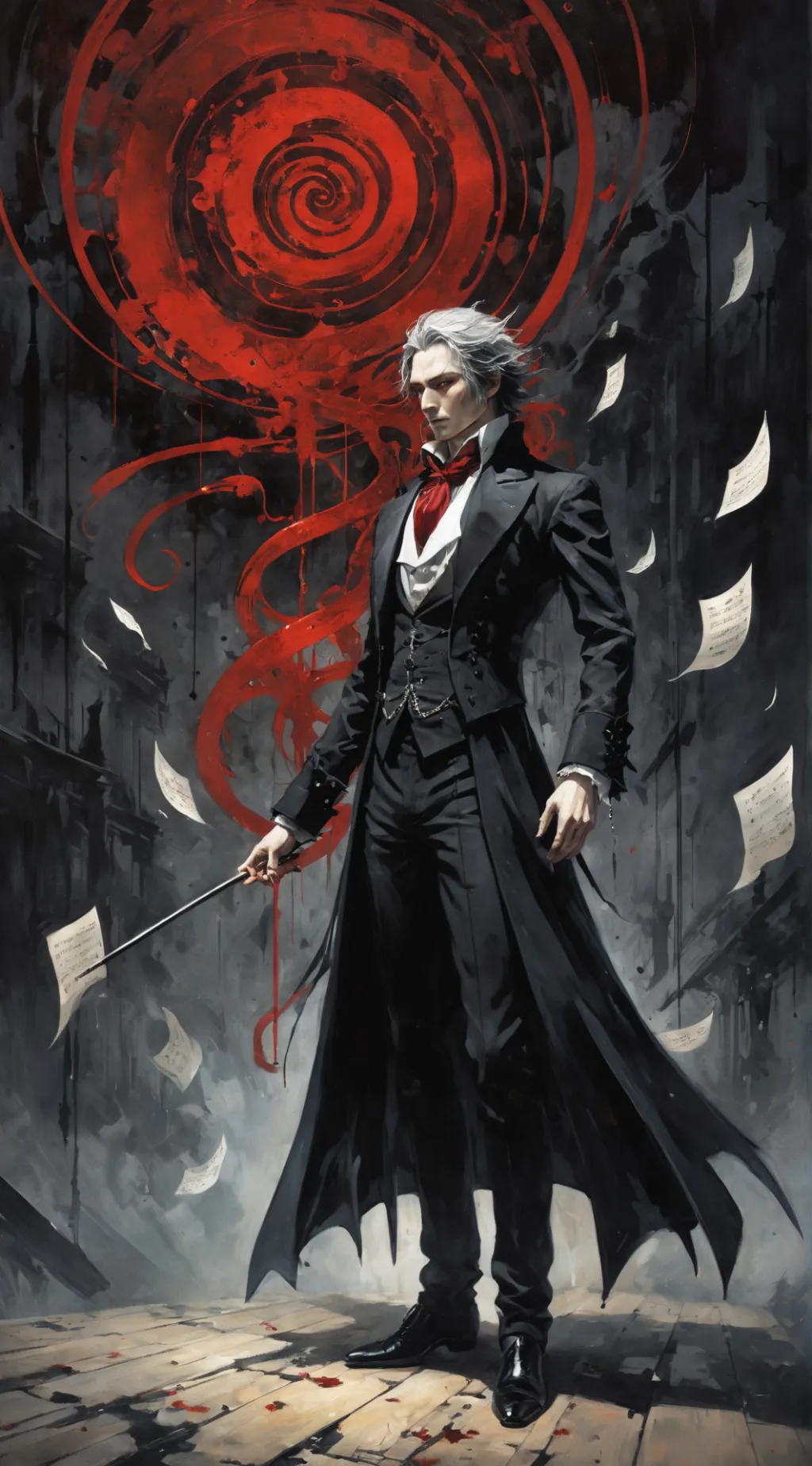 ai character: velvet background