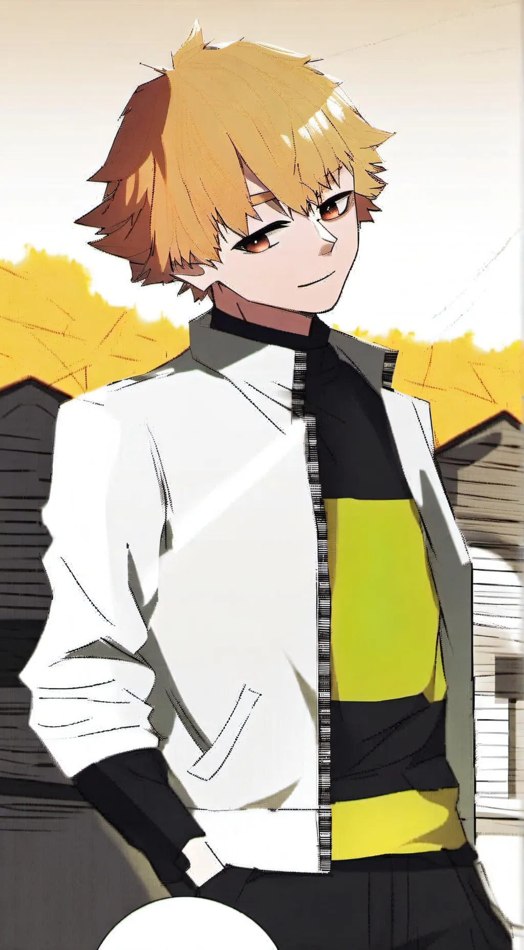 ai character: ⚡ zenitsu ⚡ background