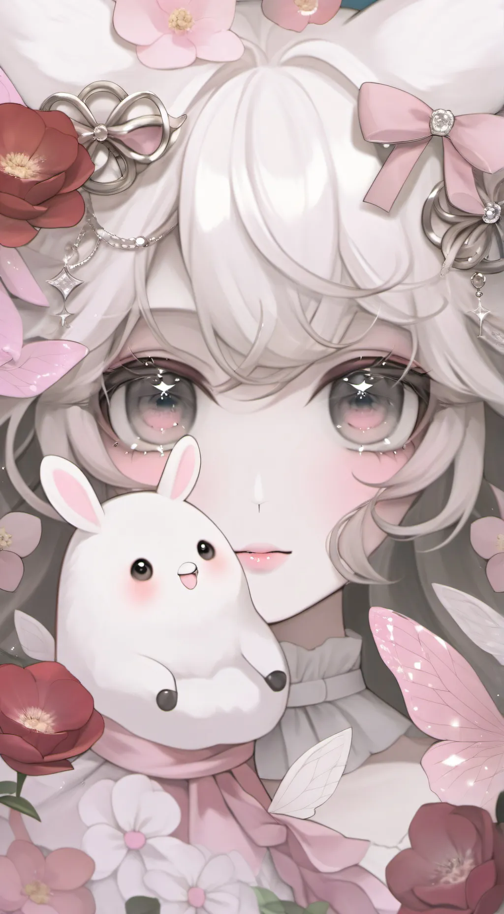 ai character: 🩷 black🖤 twin👯‍♀️ background