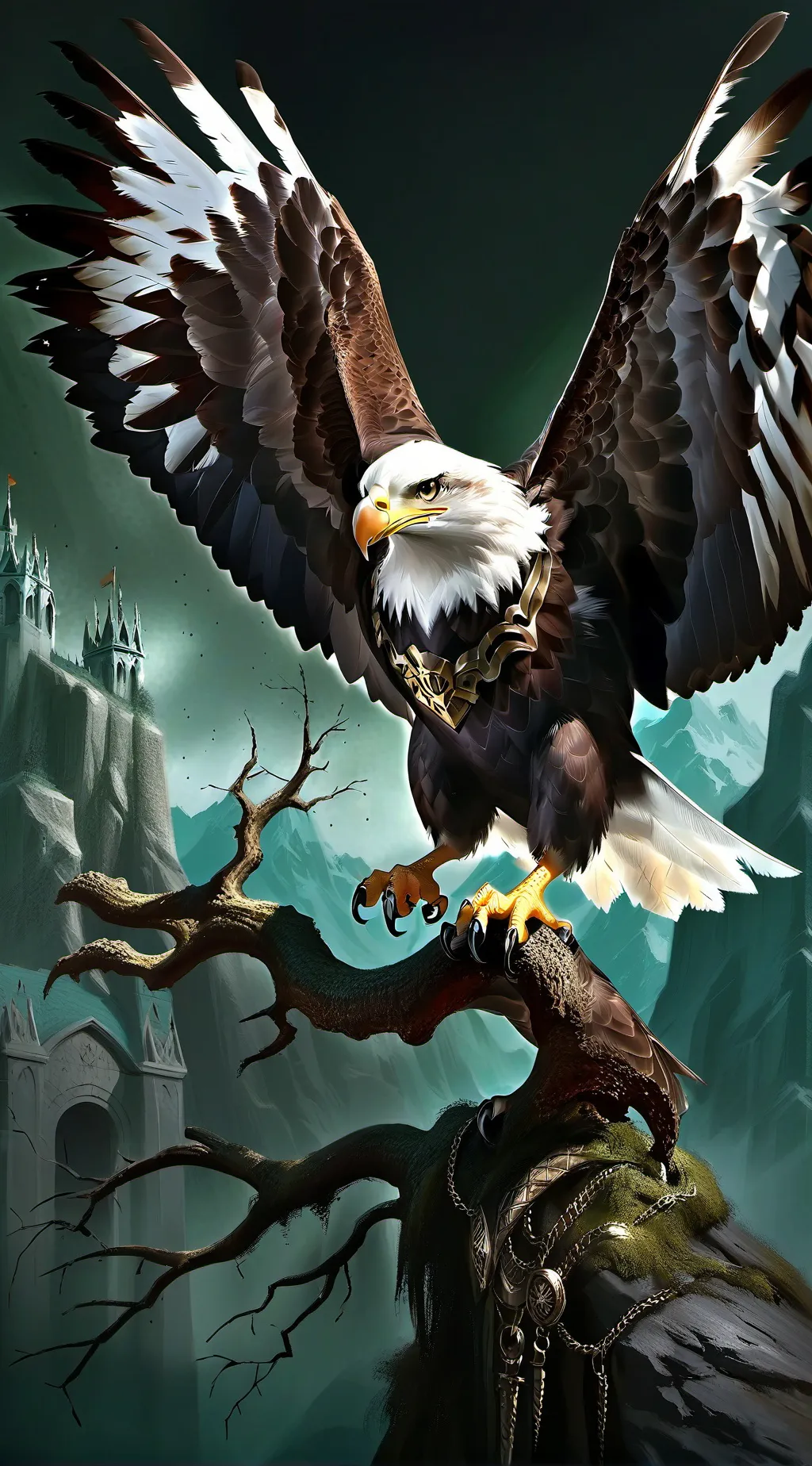 ai character: Opposite eagle background