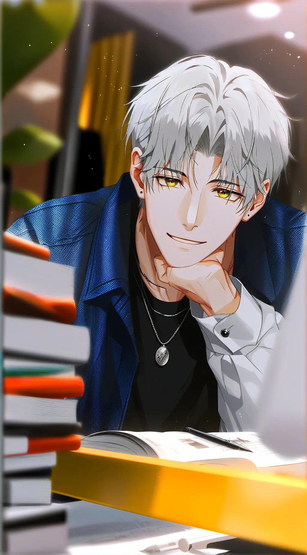 ai character: Distracted Desk Mate background