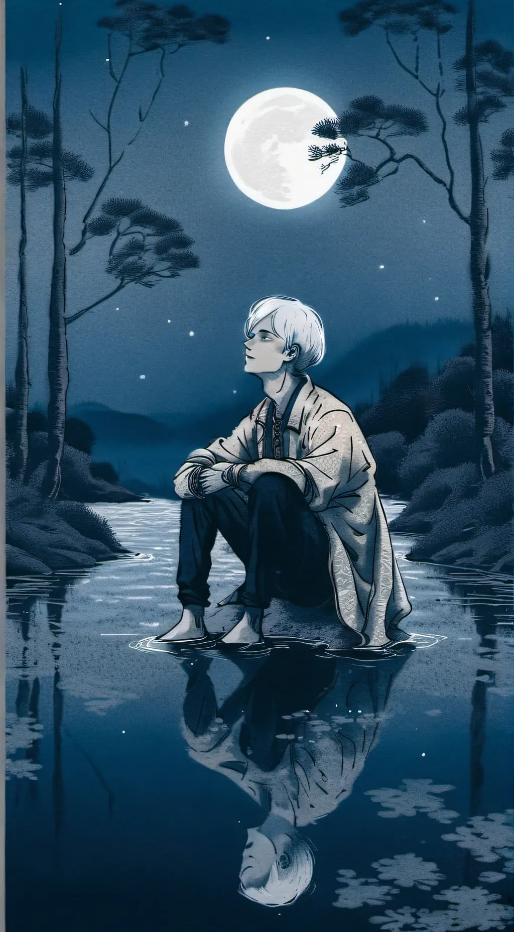 ai character: Moondrunk poet background