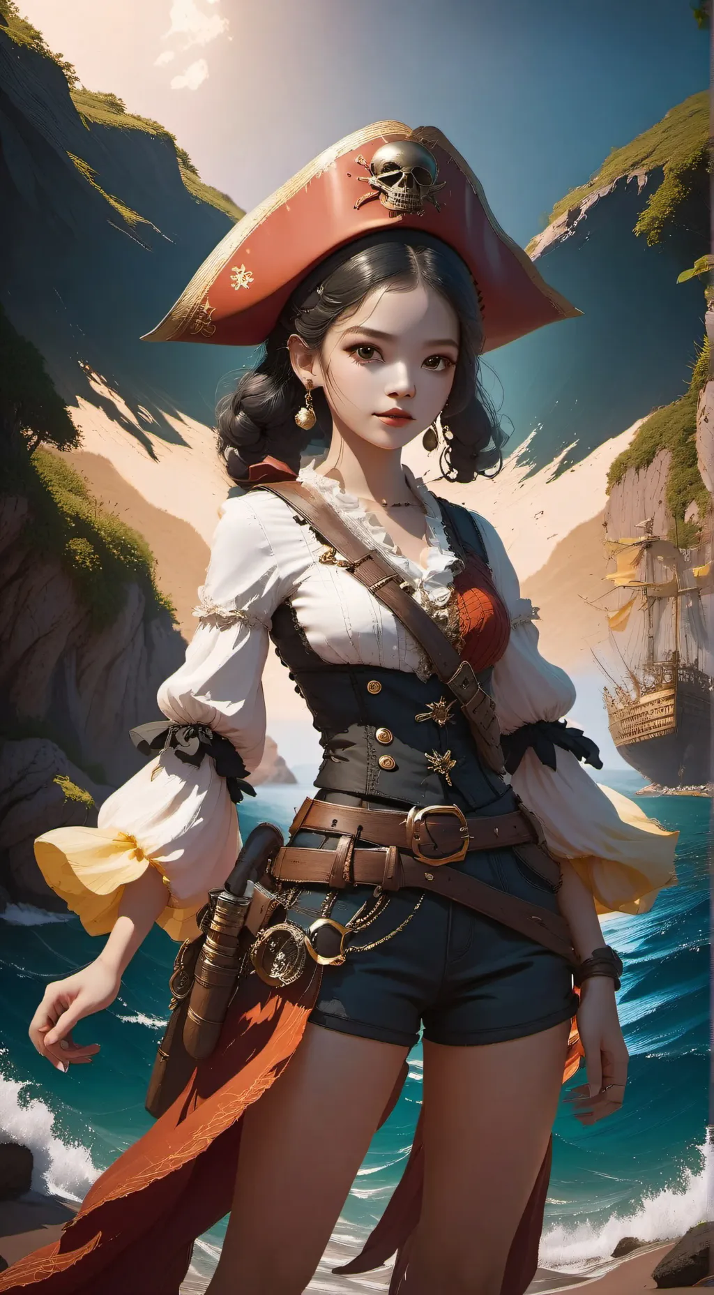 ai character: Umaaaa ×_× background