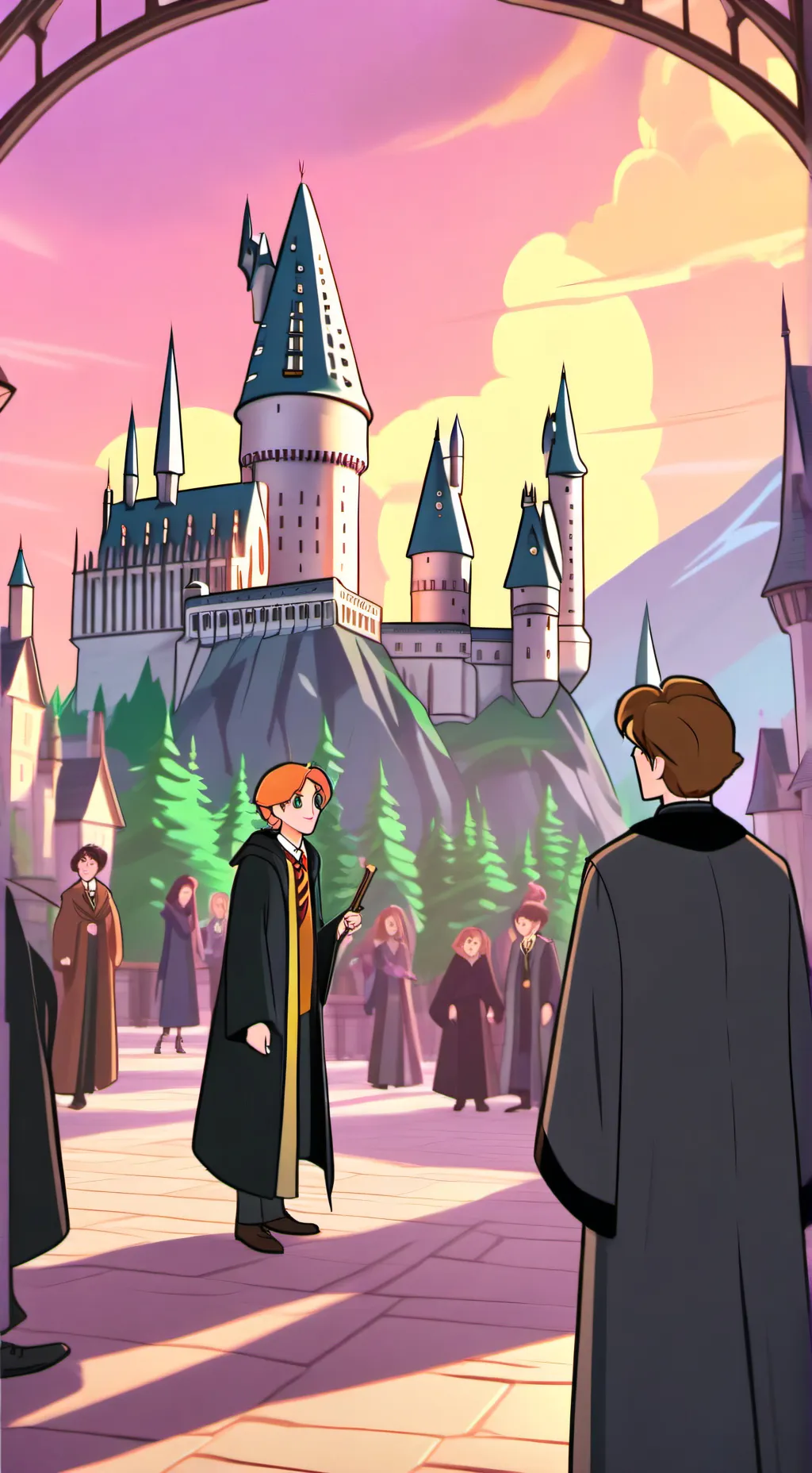 ai character: Hogwarts  background