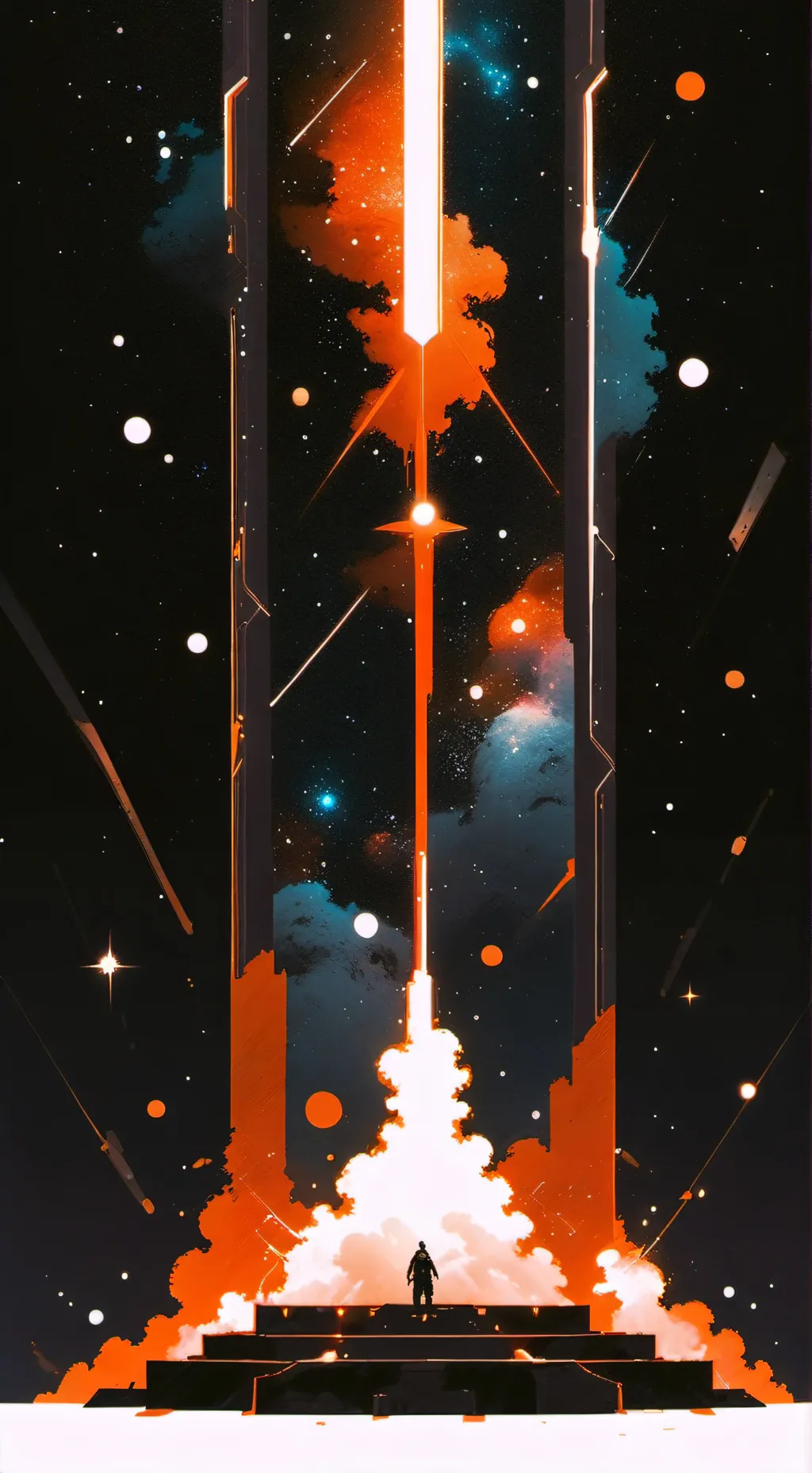 ai character: cat night  background