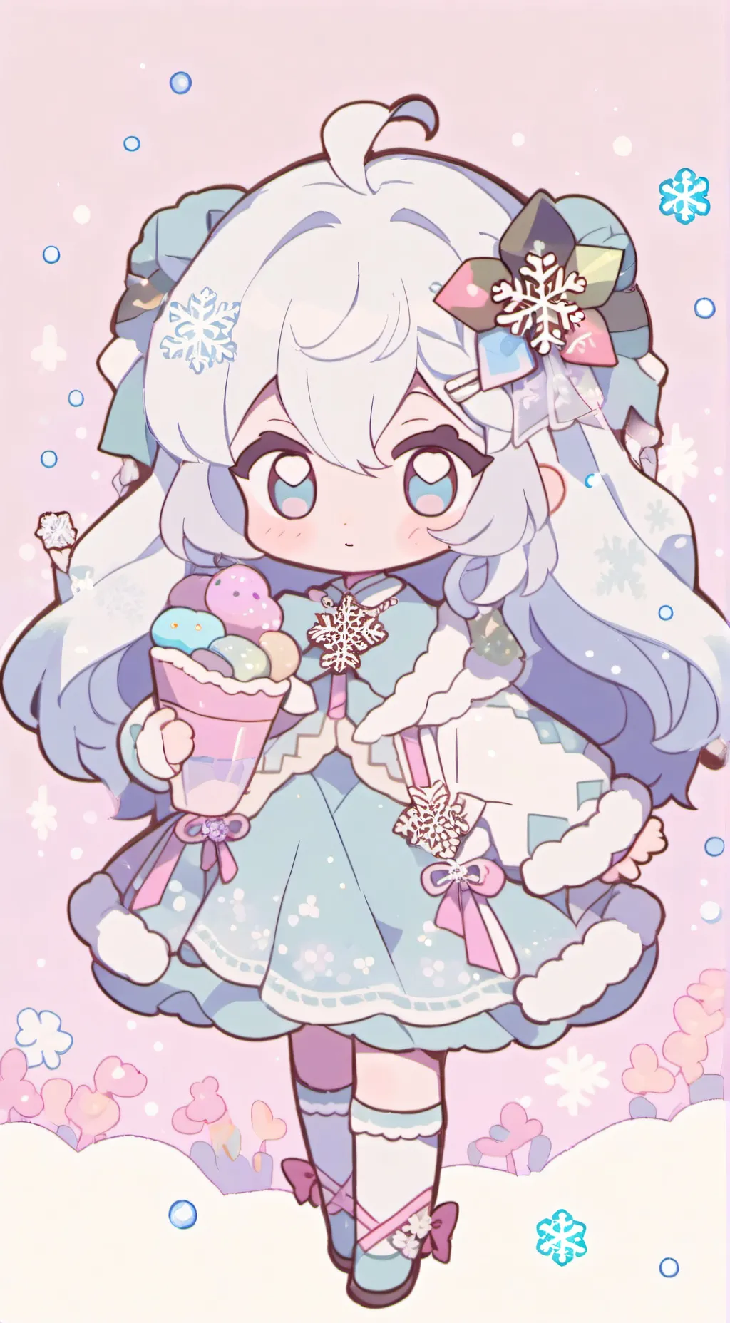 ai character: Winter❄ background
