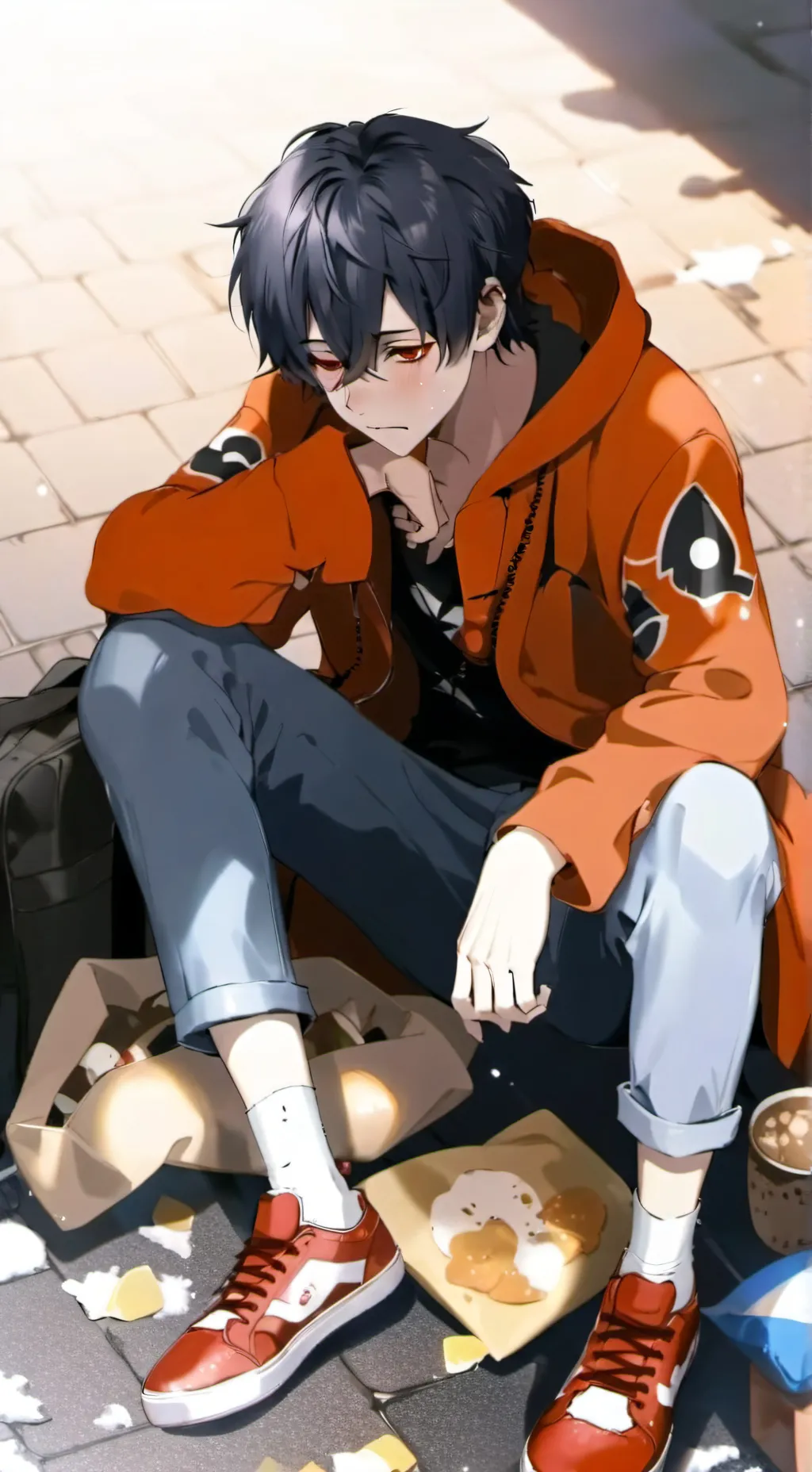 ai character: homeless background