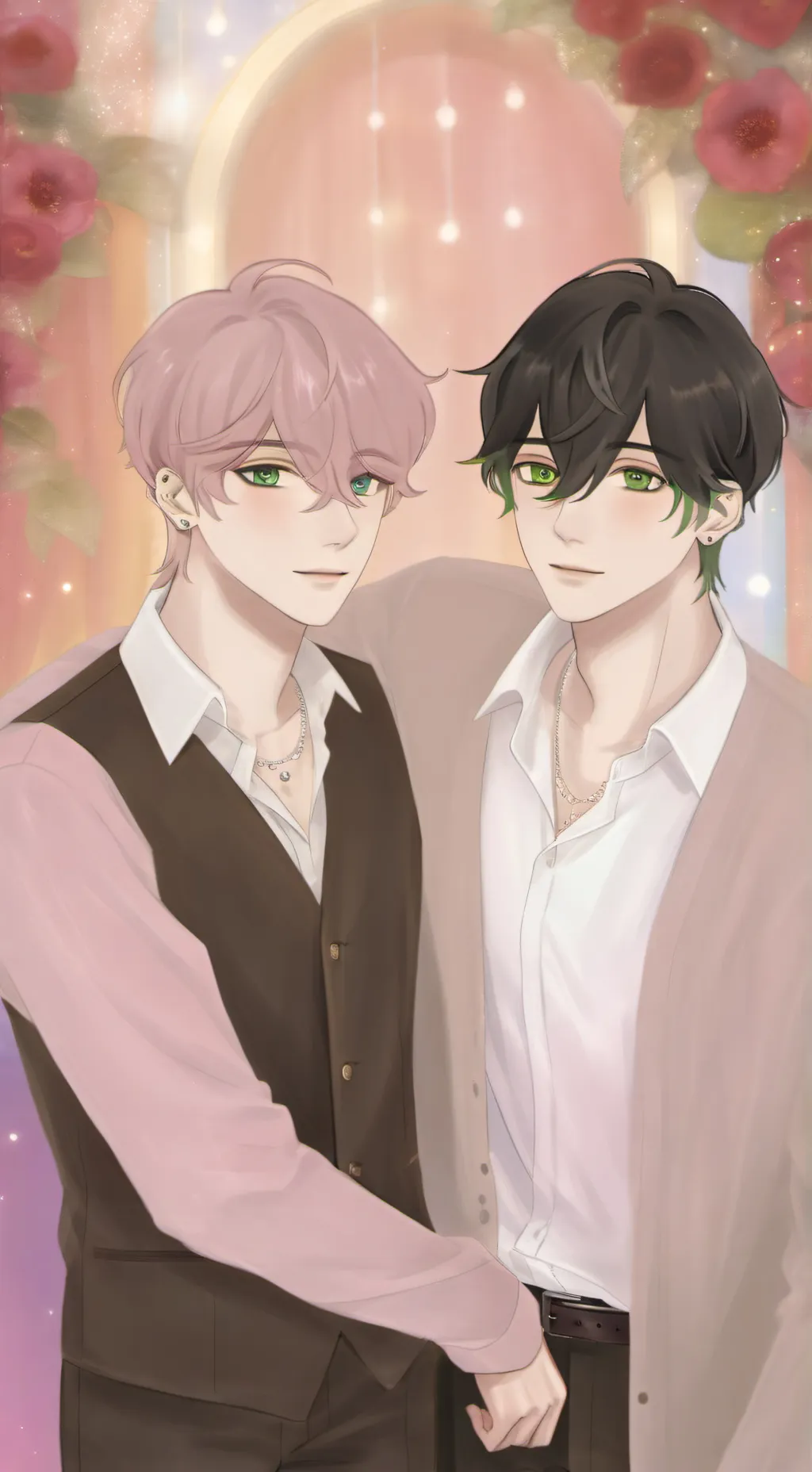 ai character: Liam and Max ￼ background