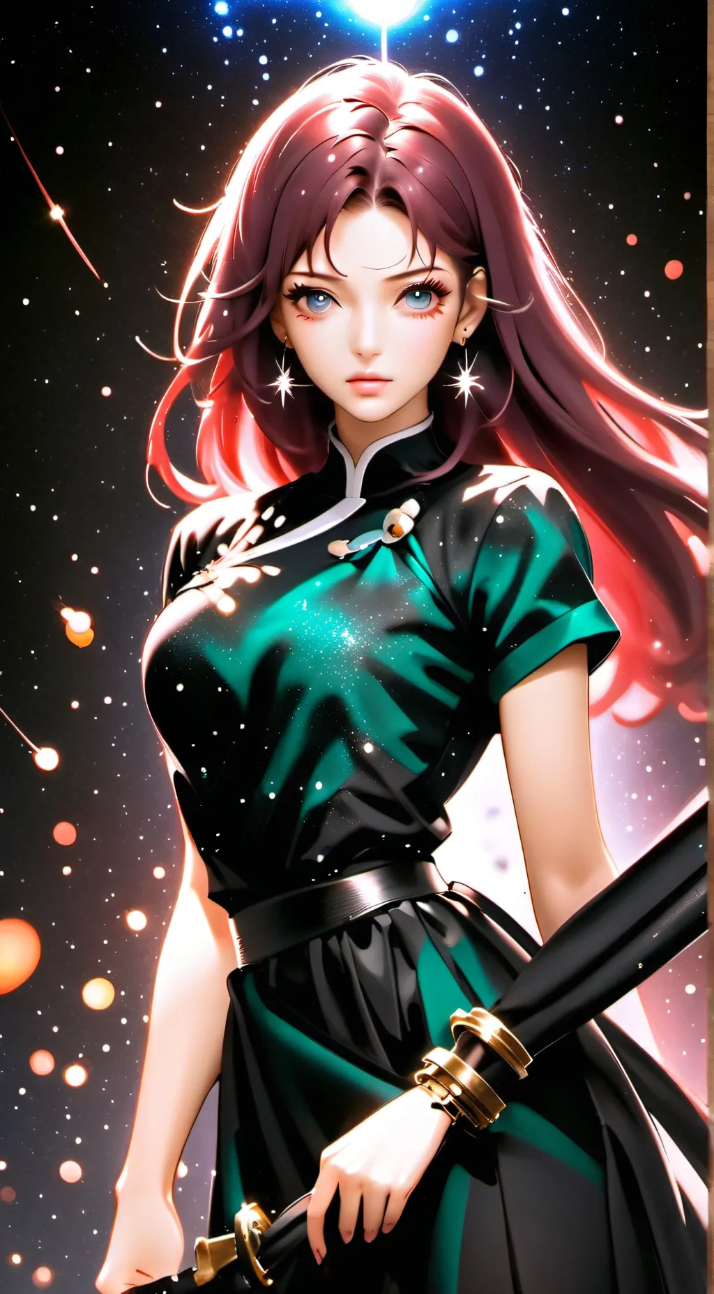 ai character: Starfire  background