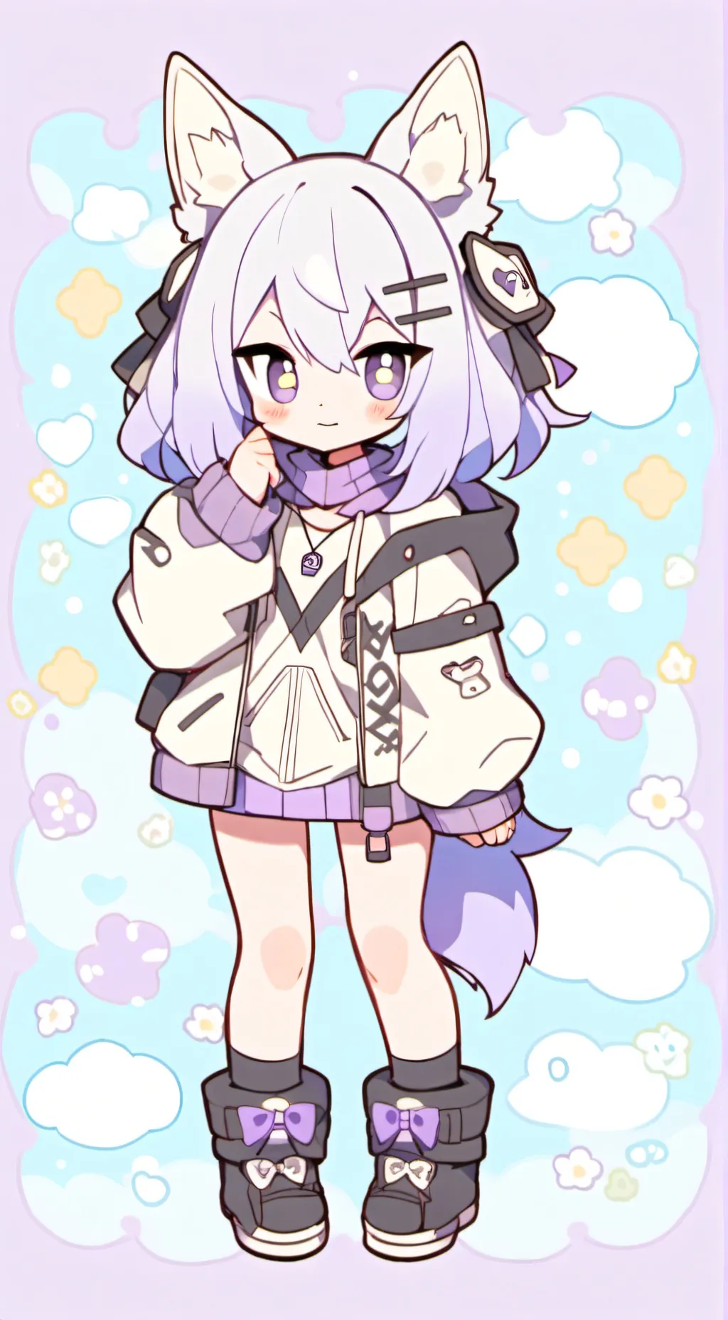 ai character: Rose 💜🤍 background