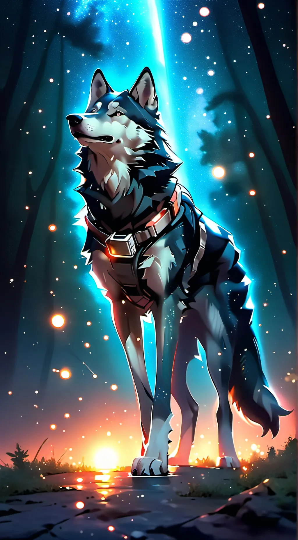 ai character: Dog a puppy background