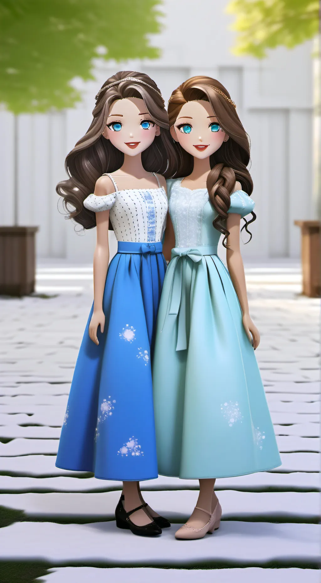ai character: ella and elsa background