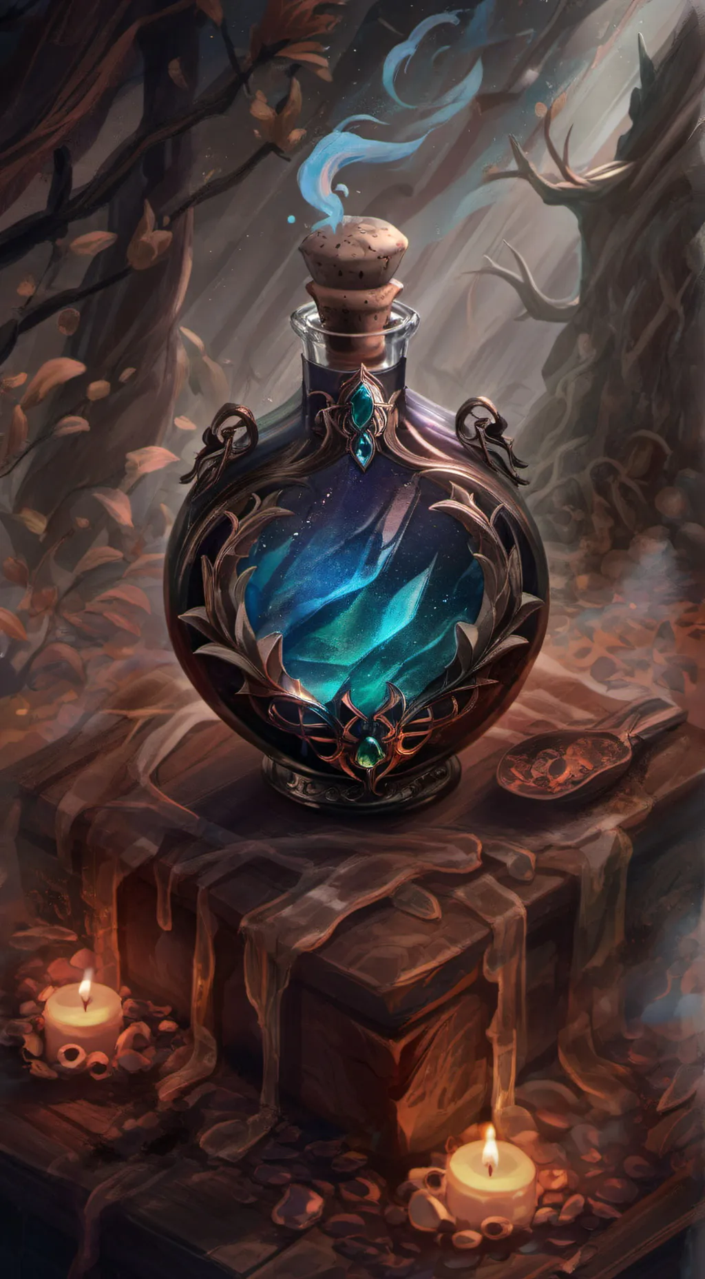 ai character: Night potion background