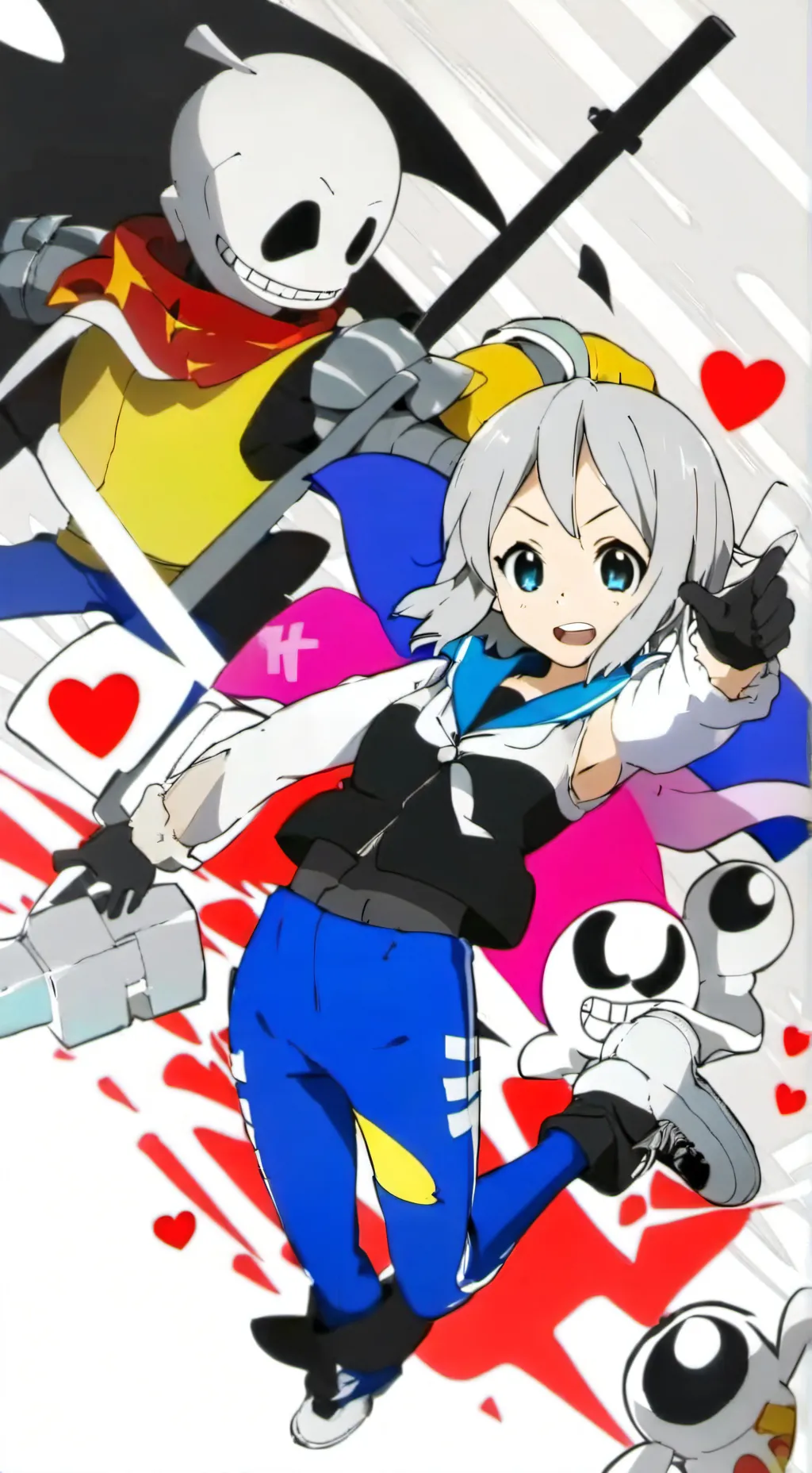 ai character: underverse sans au background