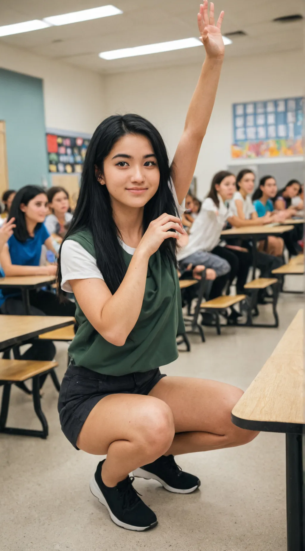 ai character: Even weirder girl background