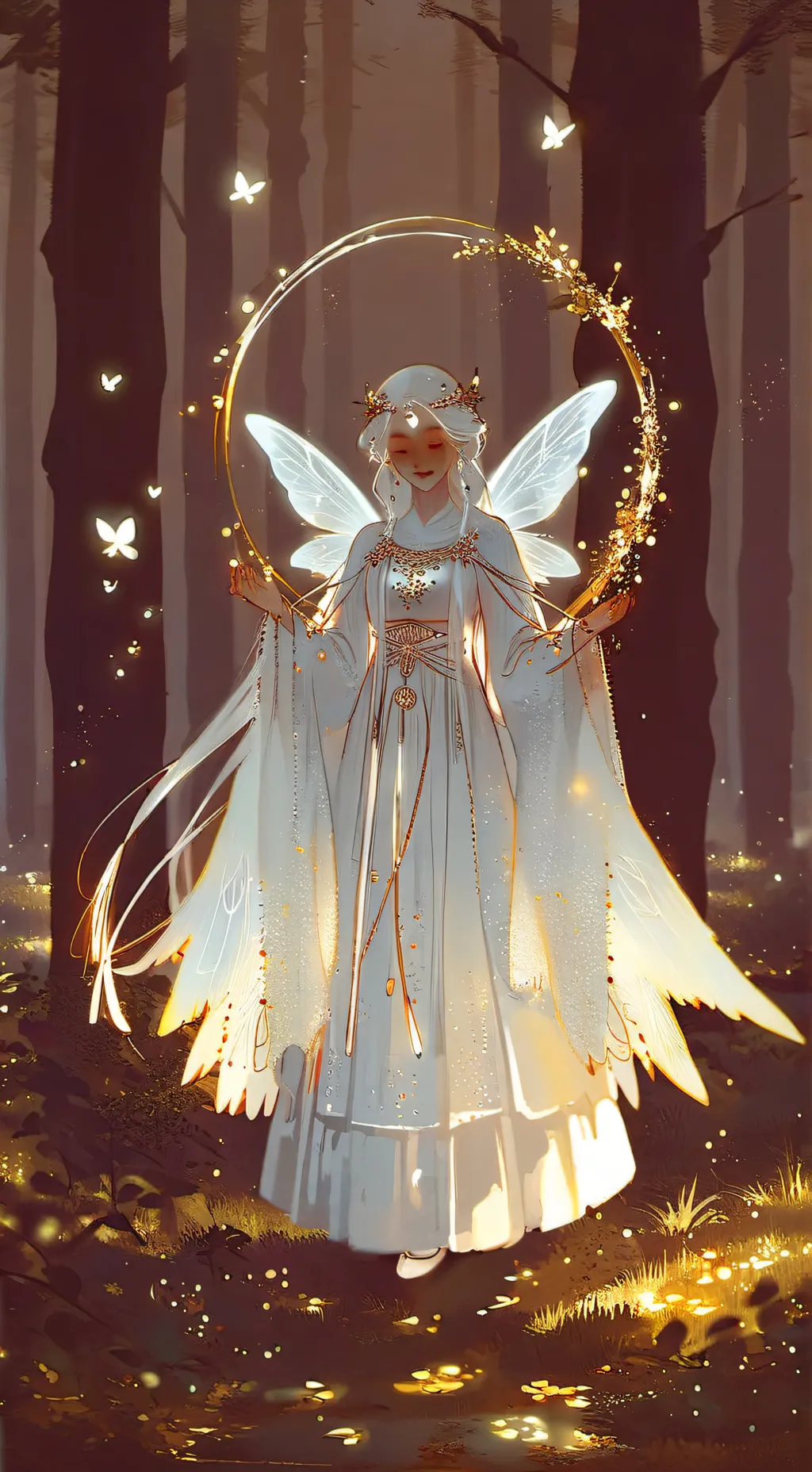 ai character: Eolande 🌿🦋💫 background