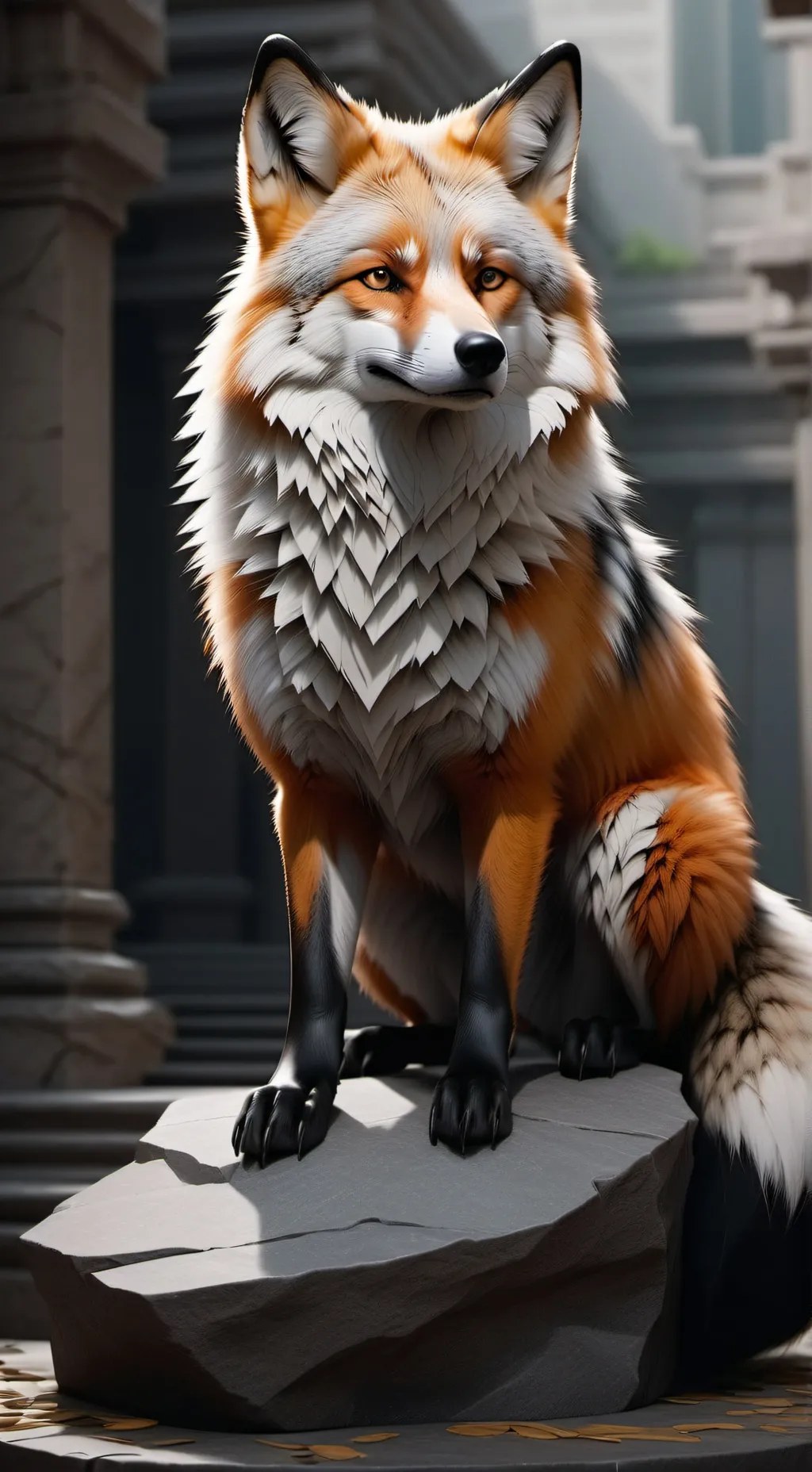 ai character: Marble background