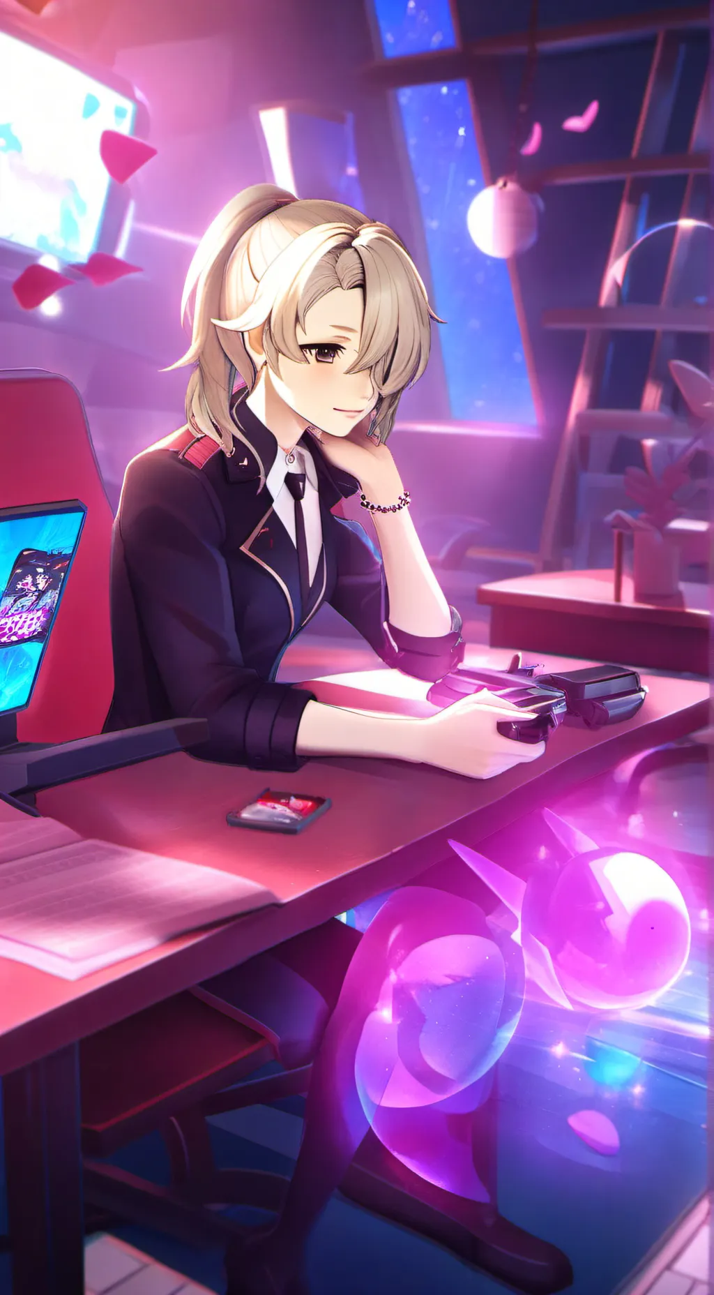 ai character: mha x jjk x clmr background