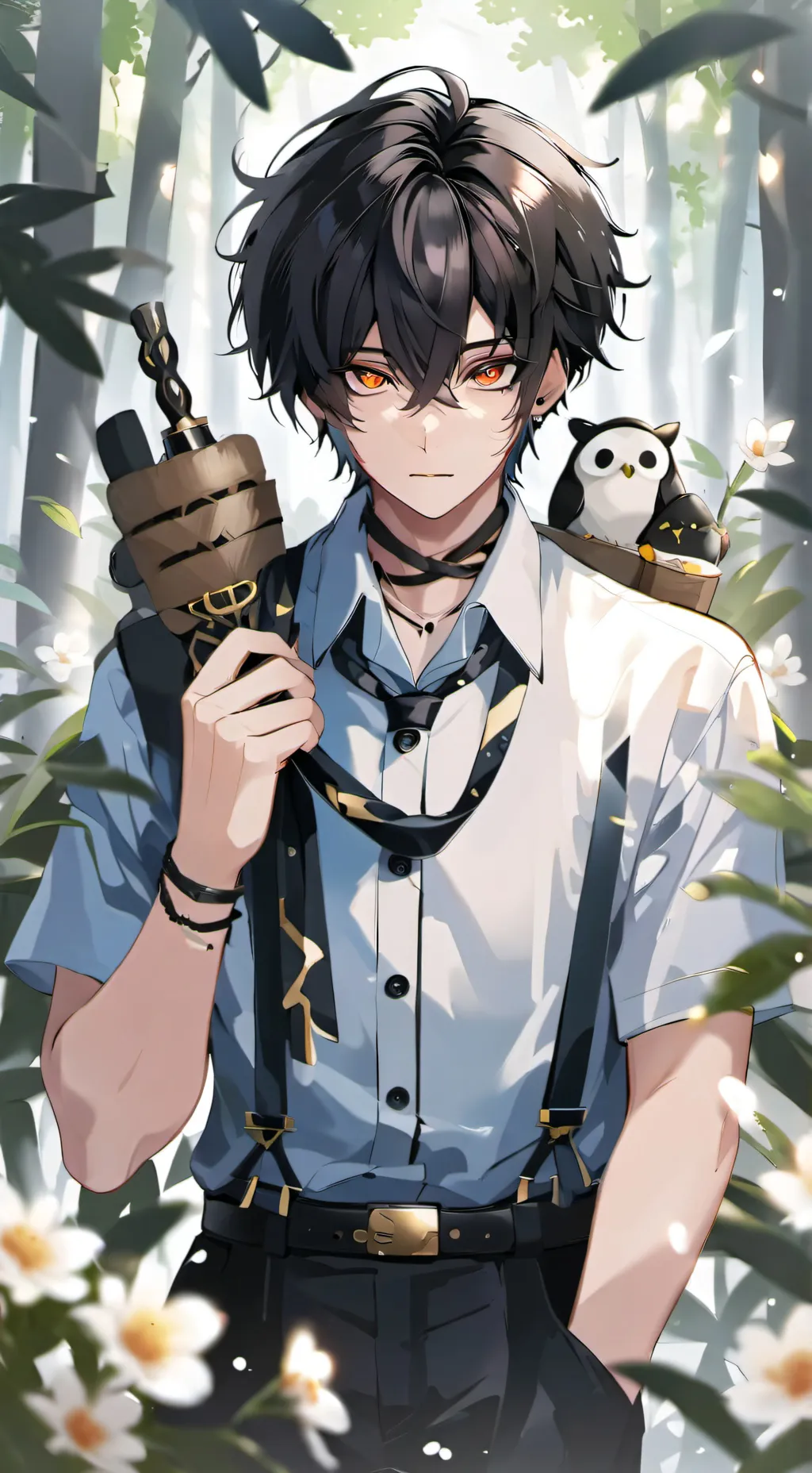 ai character: Squid game Guard background