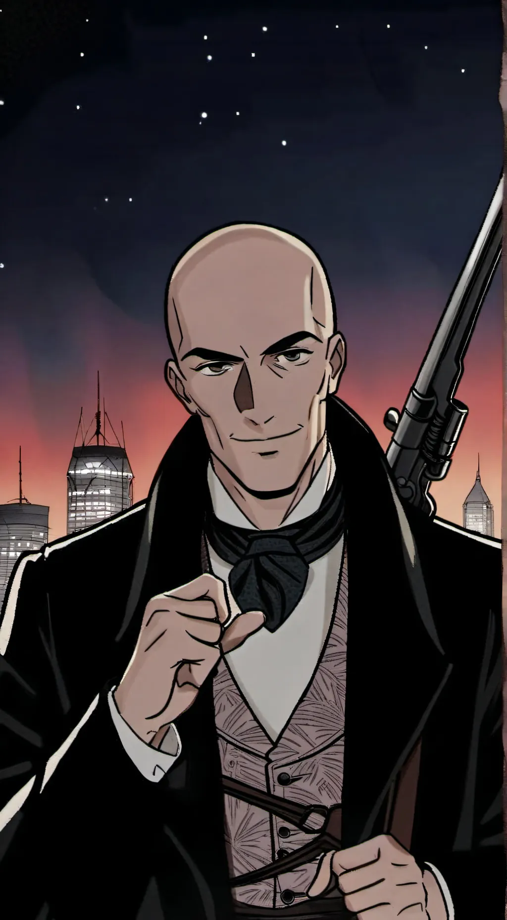 ai character: Comic  background