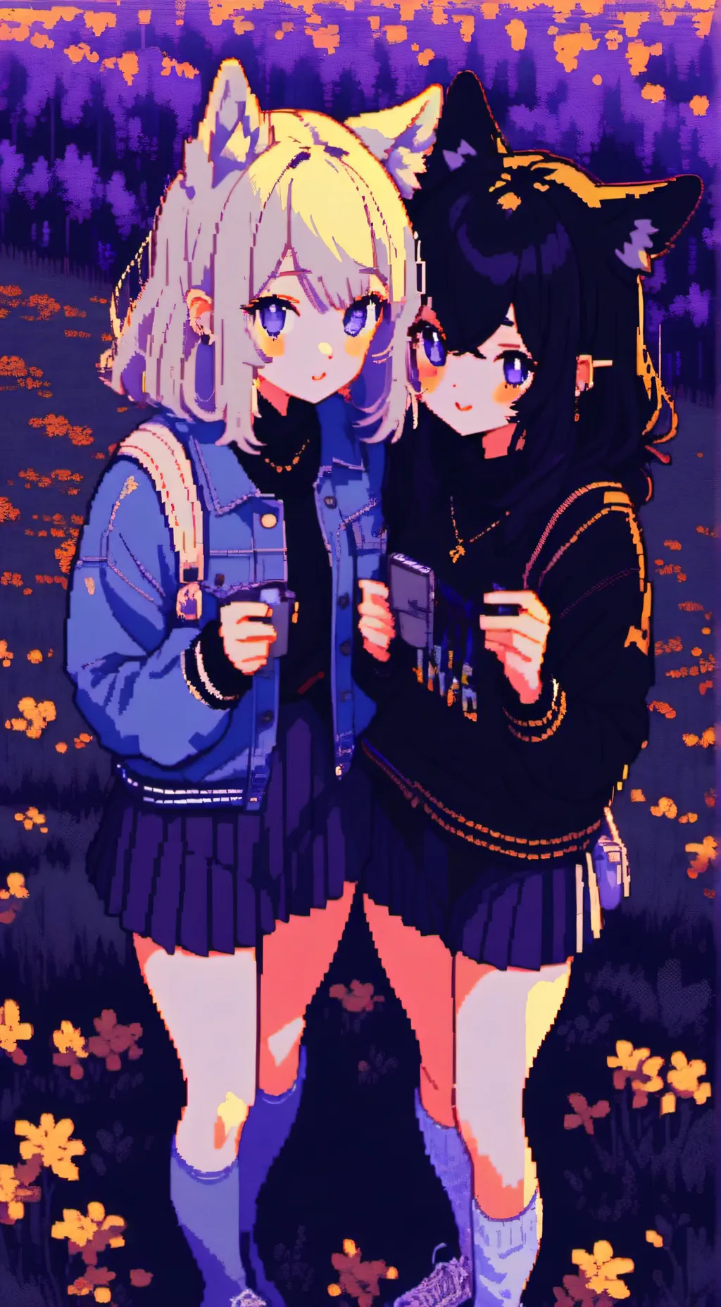 ai character: via  and melody background