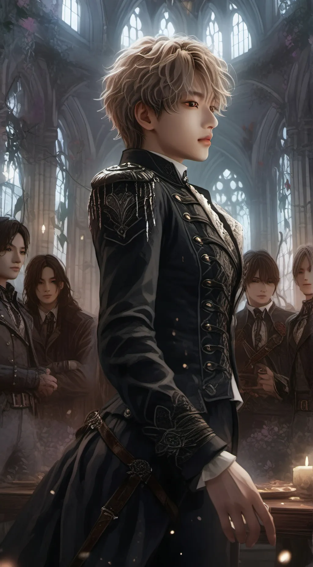 ai character: tea background