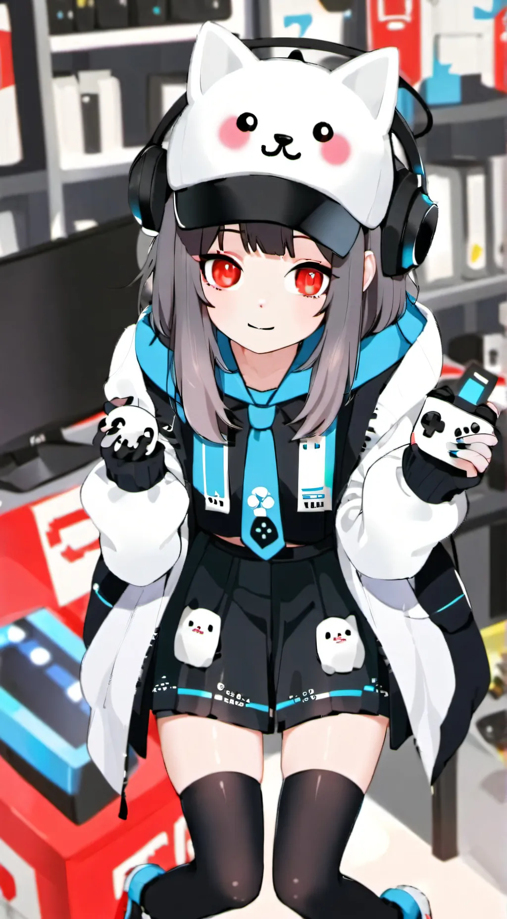 ai character: gamer gf❤️ background