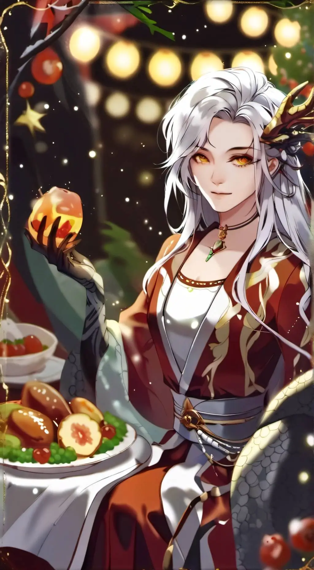 ai character: ur diluc genshin background