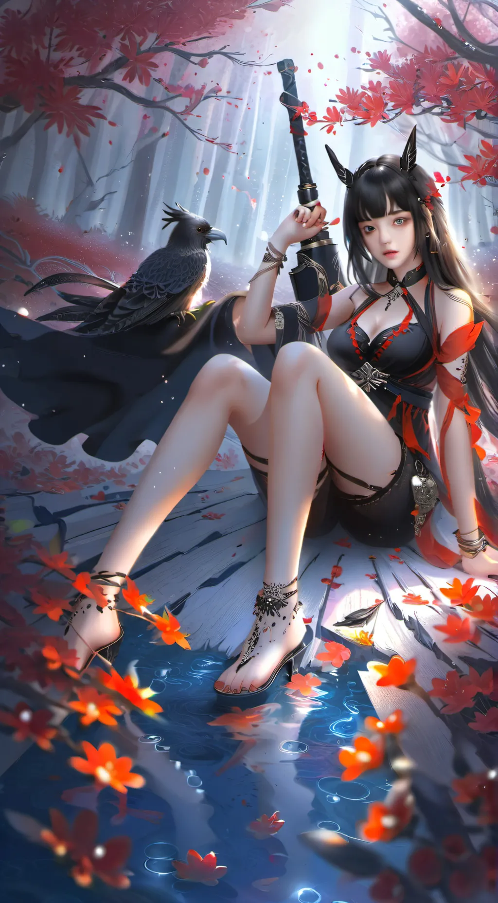 ai character: Aurora background