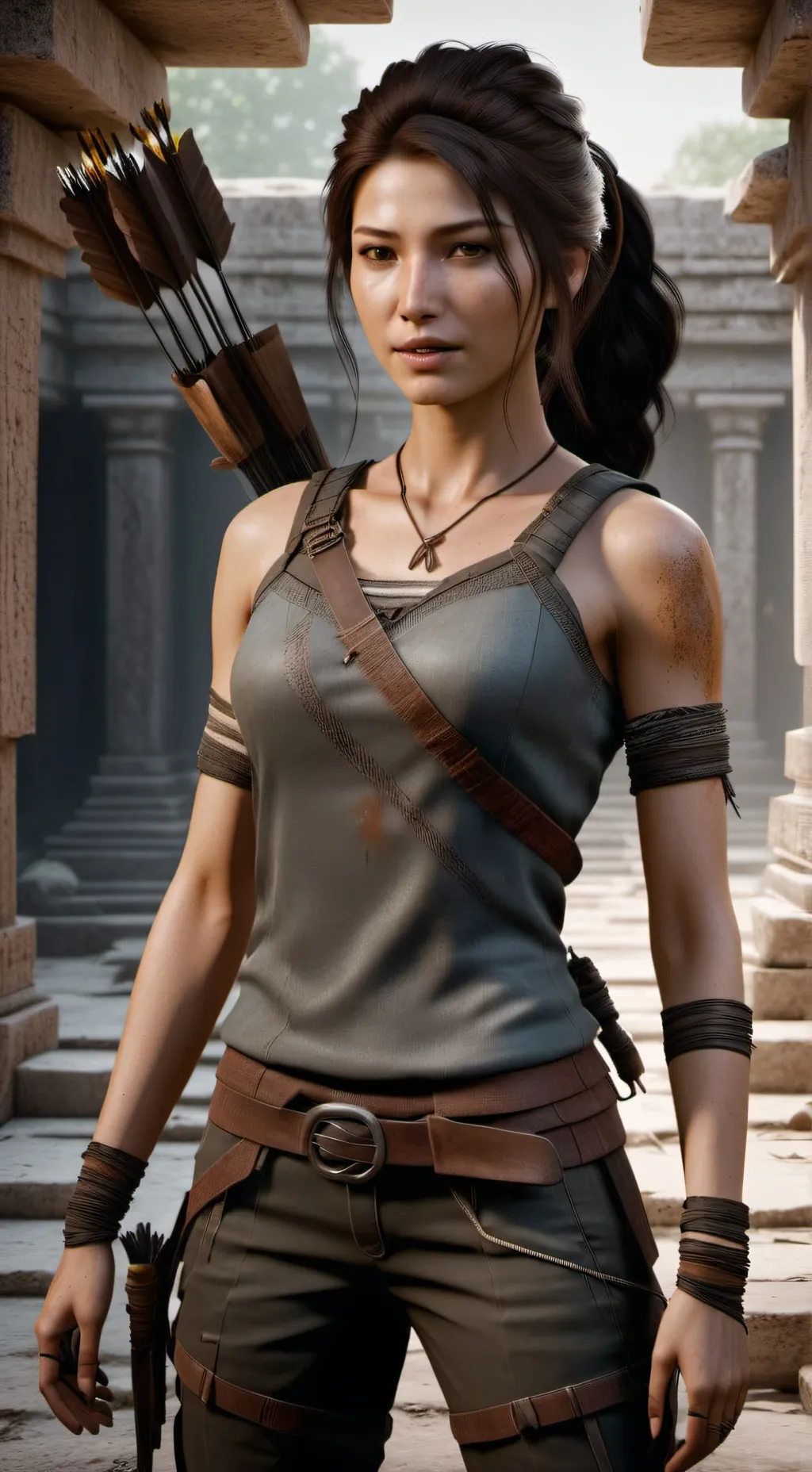 ai character: Lara Croft background