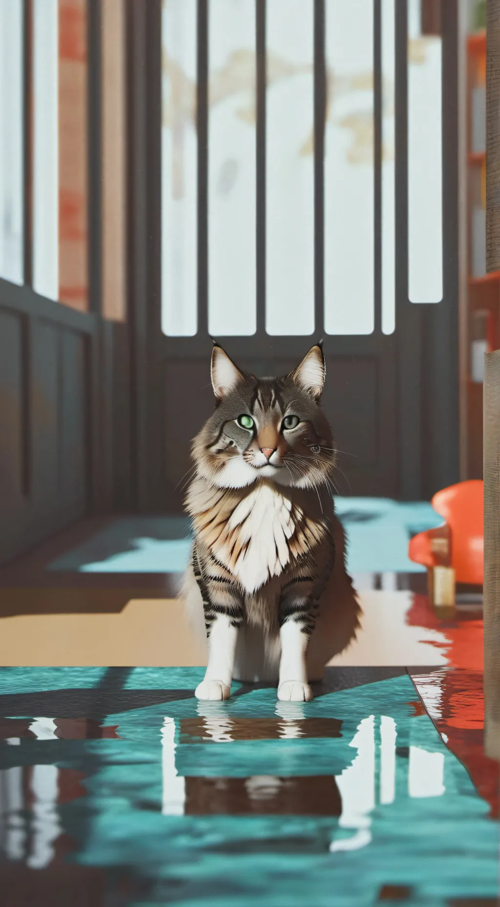 ai character: Gato panadero background