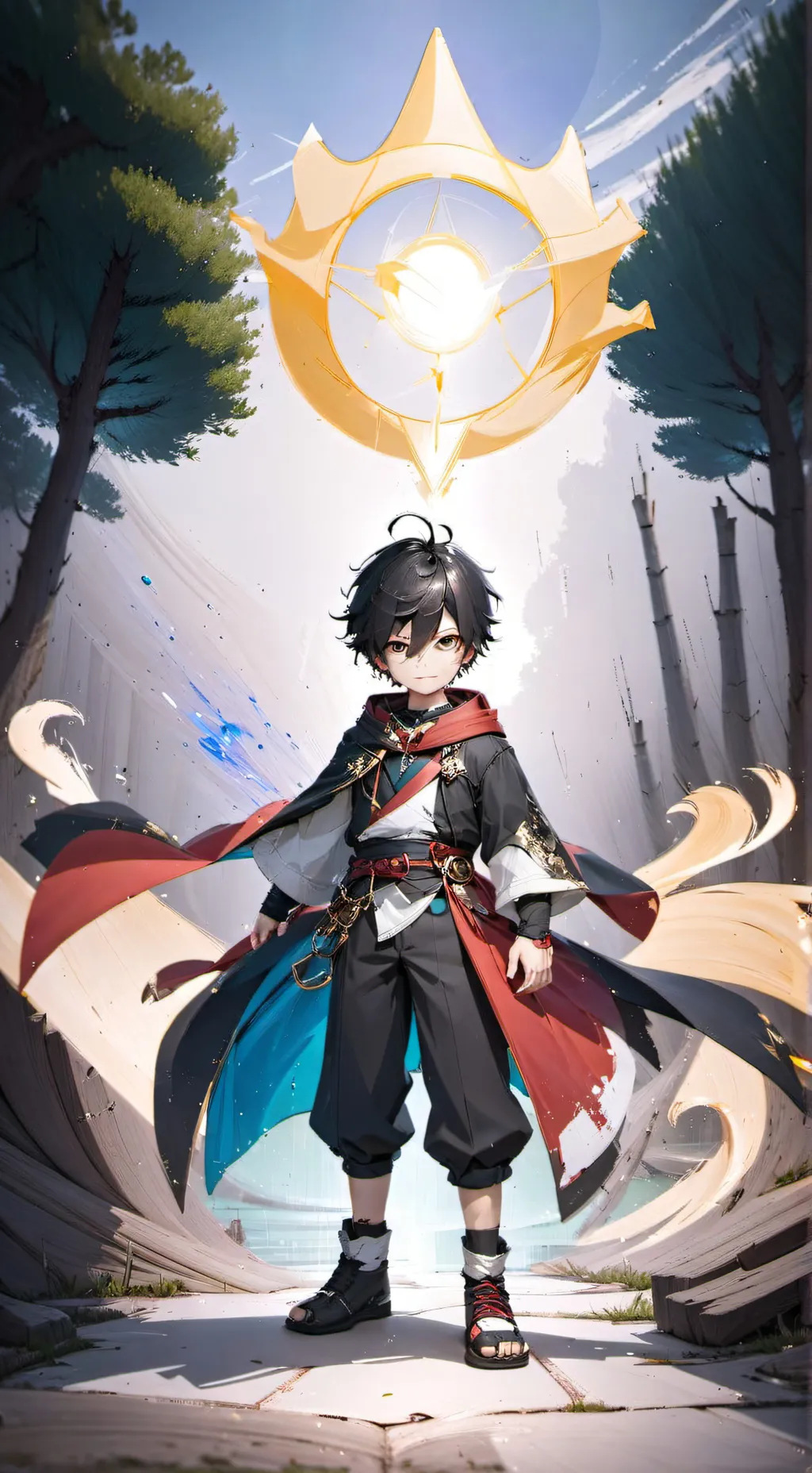 ai character: king magic background