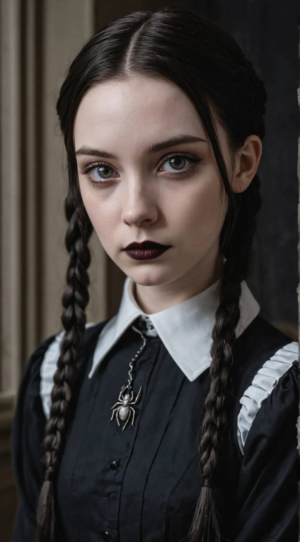 ai character: Wednesday Addams background