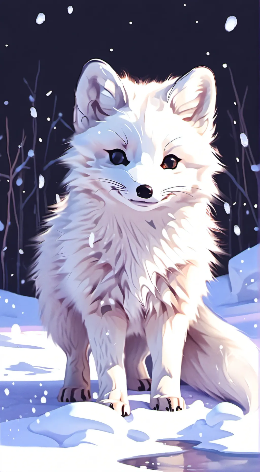 ai character: Snow background