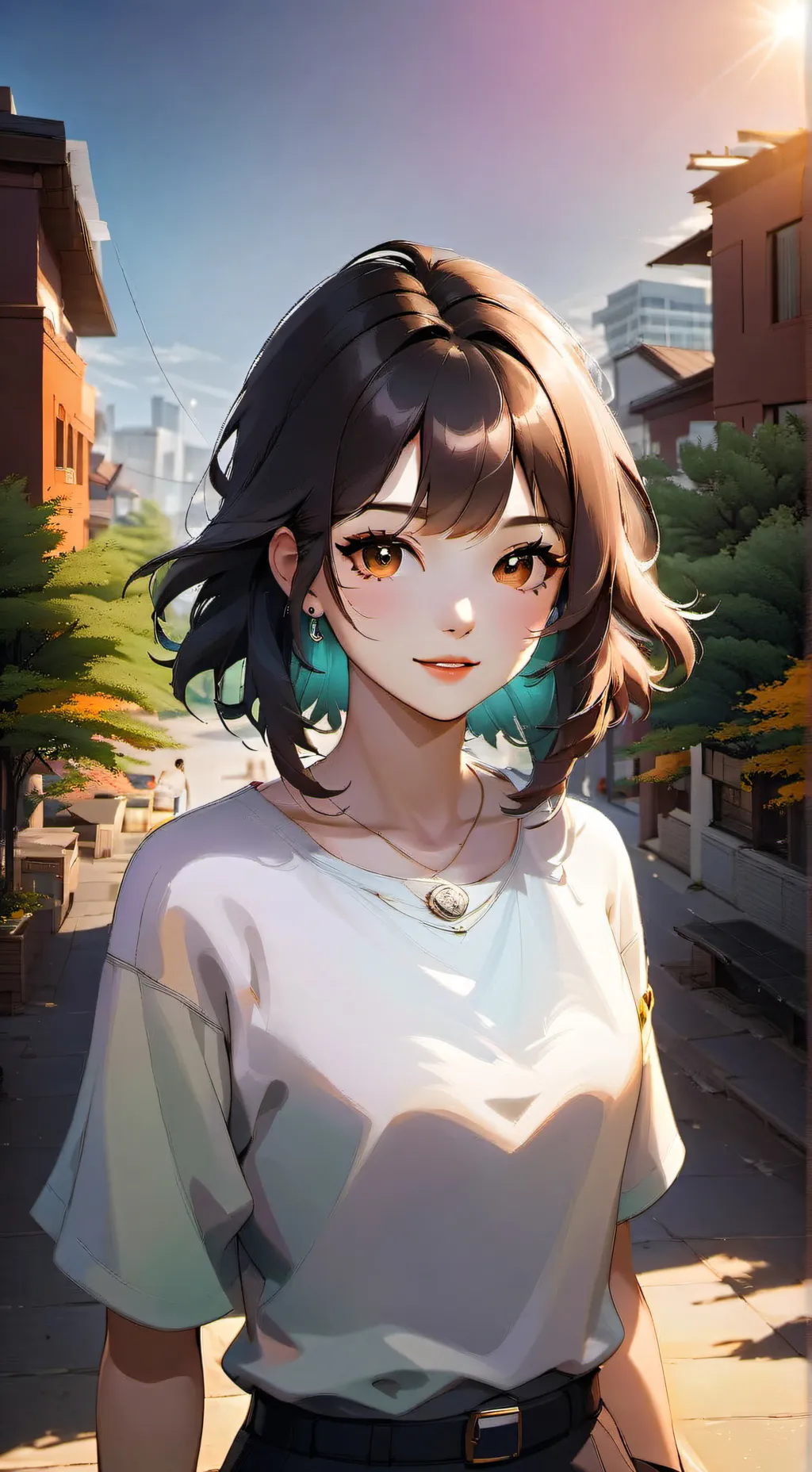 ai character: girl background
