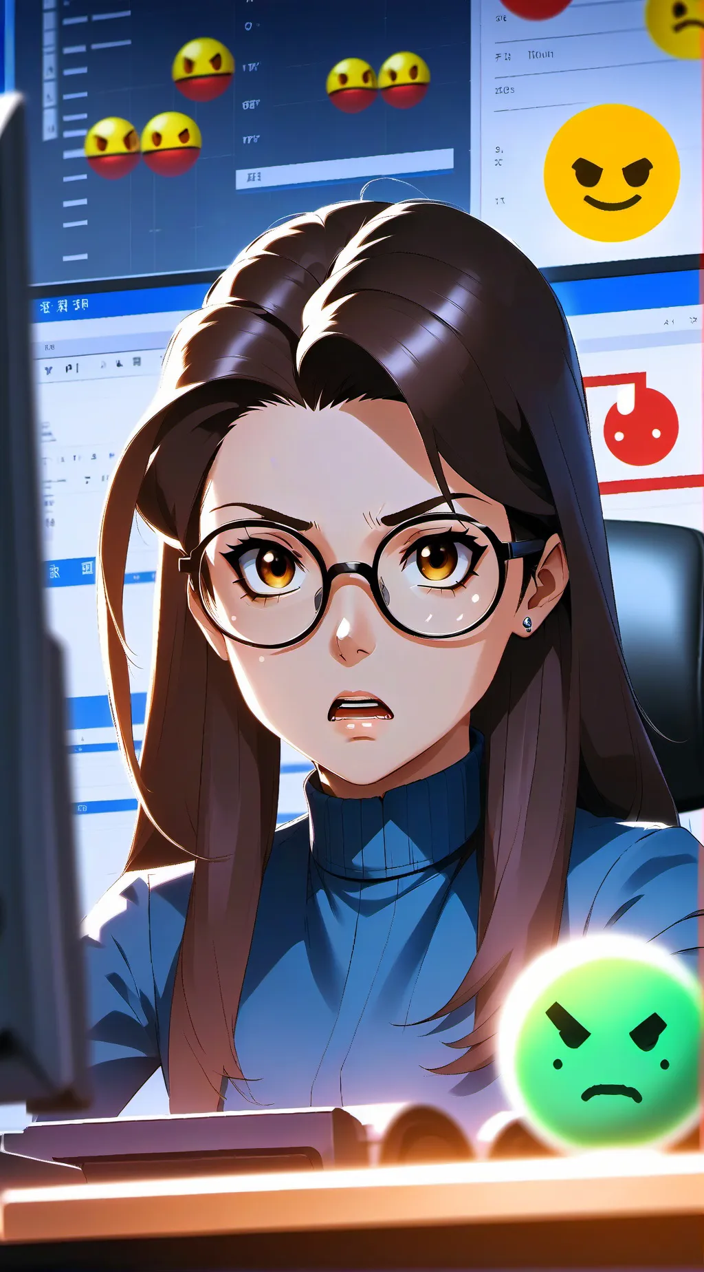 ai character: Emoji Cat Hater background