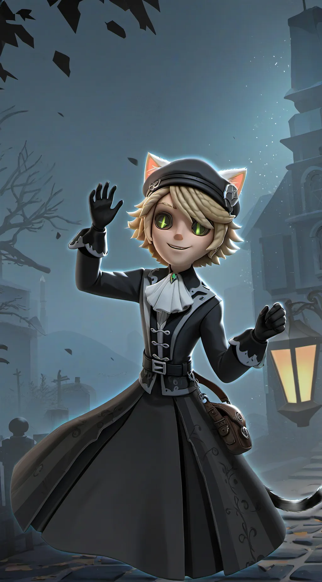 ai character: Cat noir background