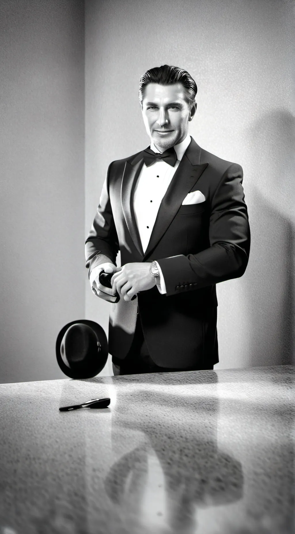 ai character: Bela Lugosi  background