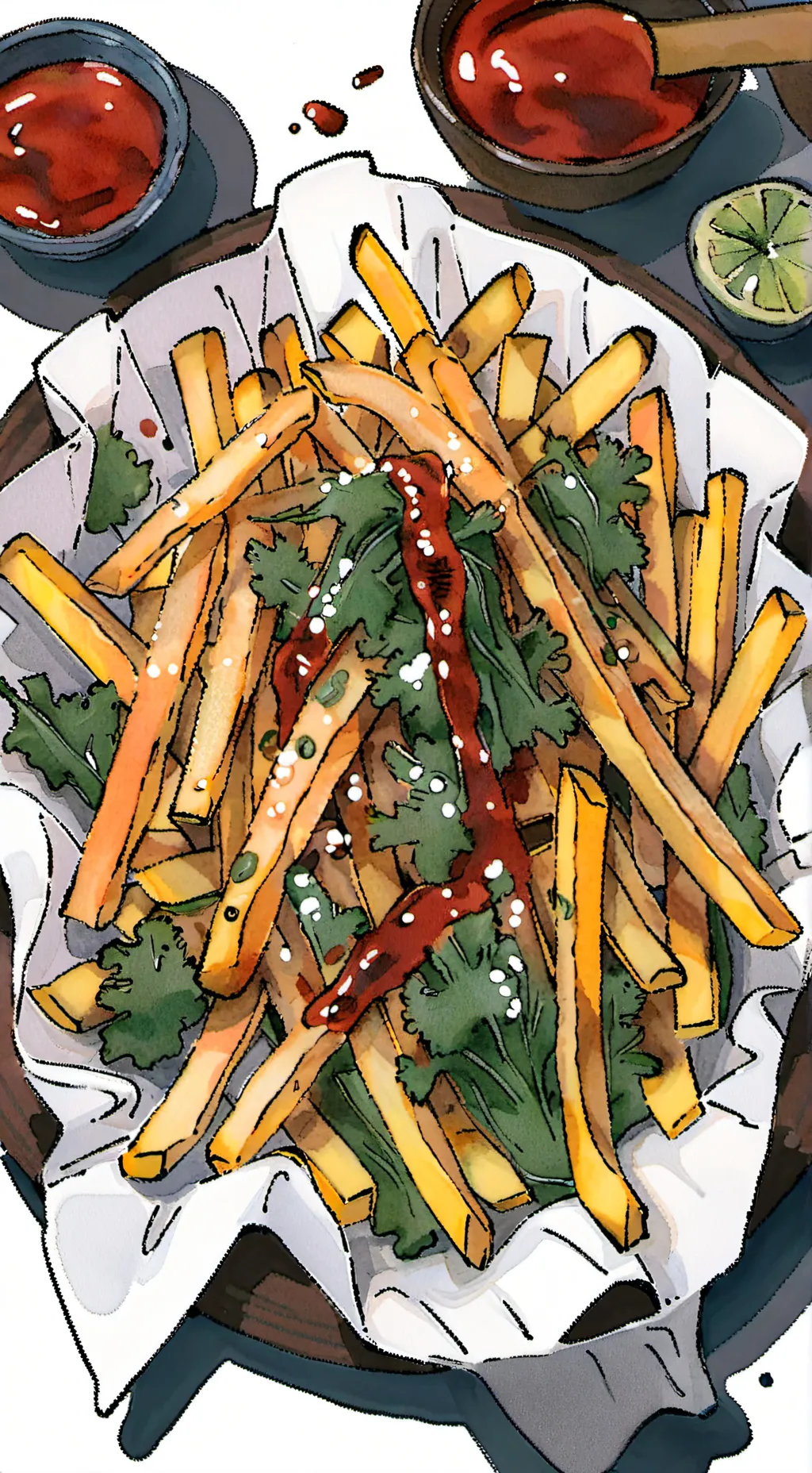 ai character: French Fries  background