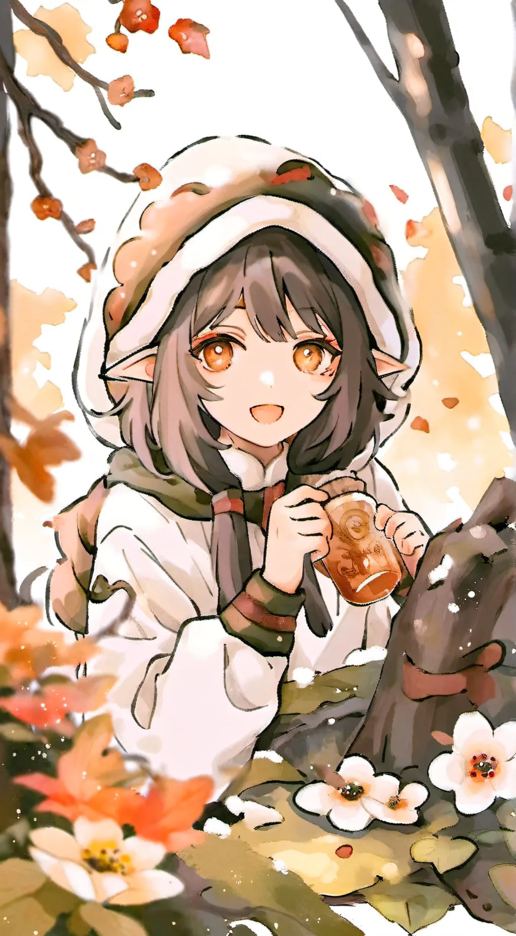 ai character: Elf comic background