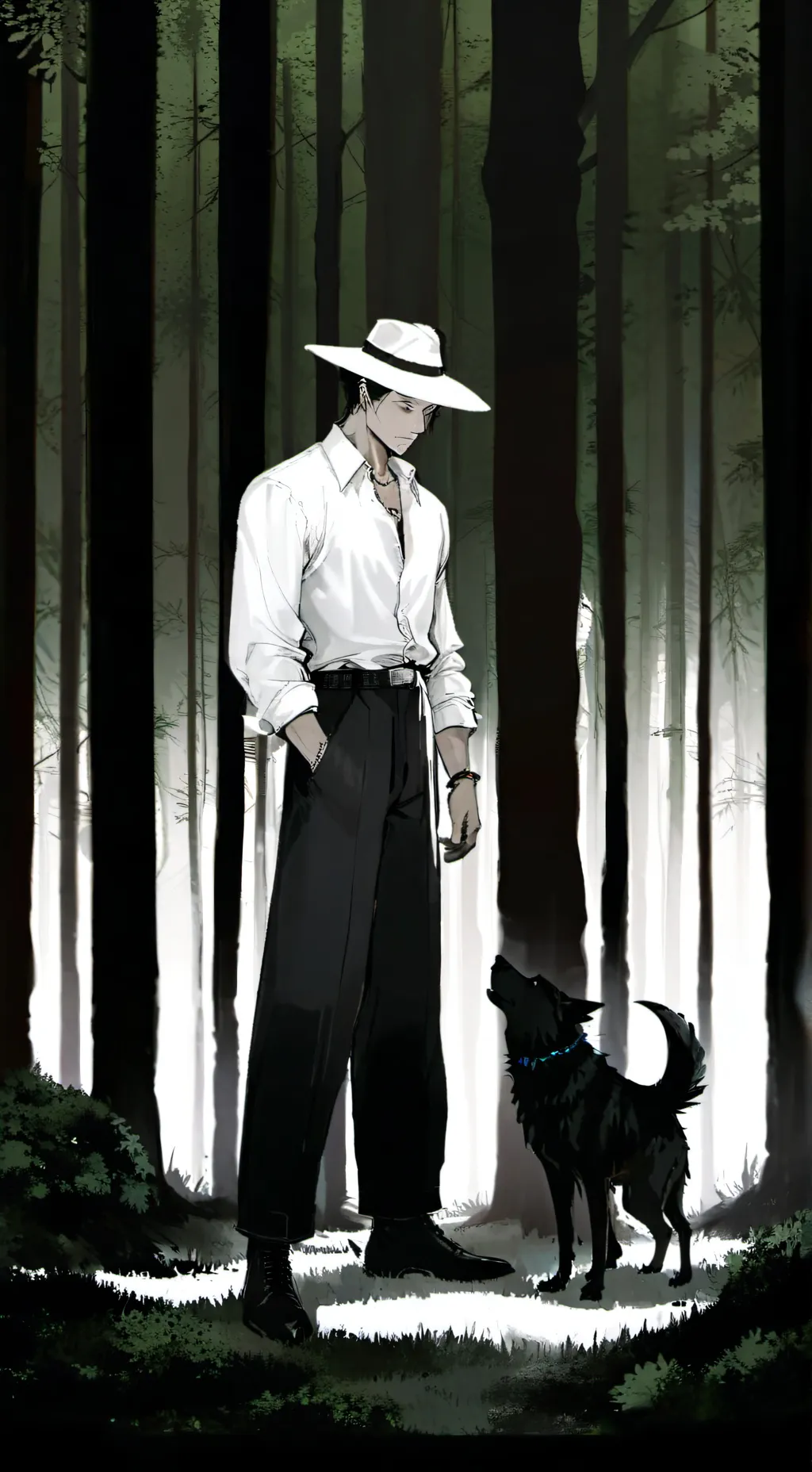 ai character: Michael Jackson  background