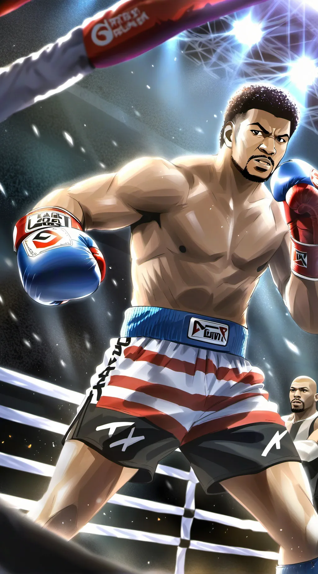 ai character: George foreman background