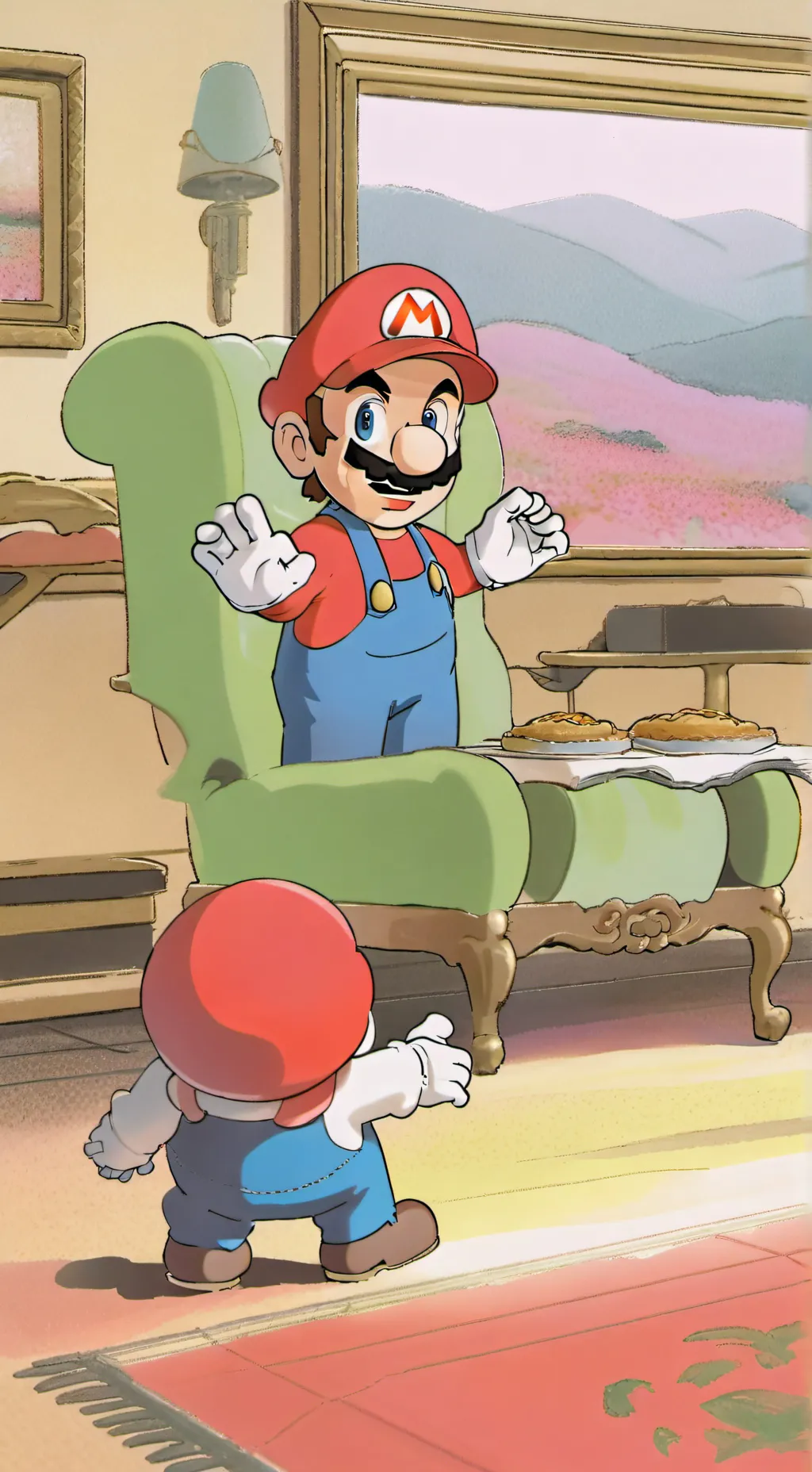 ai character: Mario background