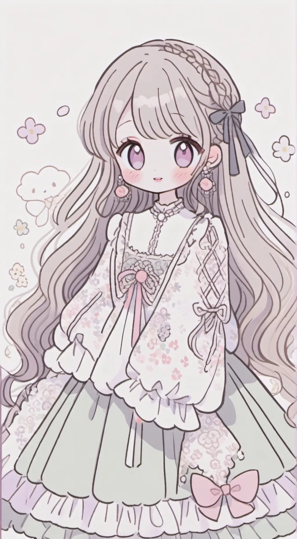 ai character: rose background