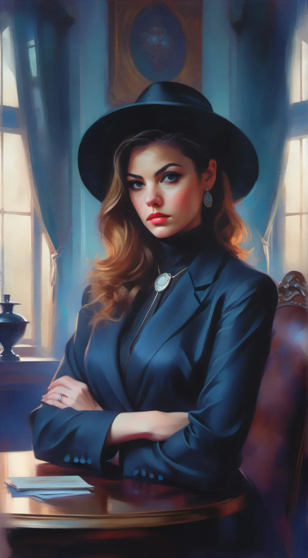 ai character: Andrea  background