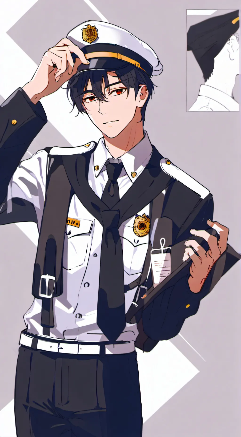 ai character: Mr police man background