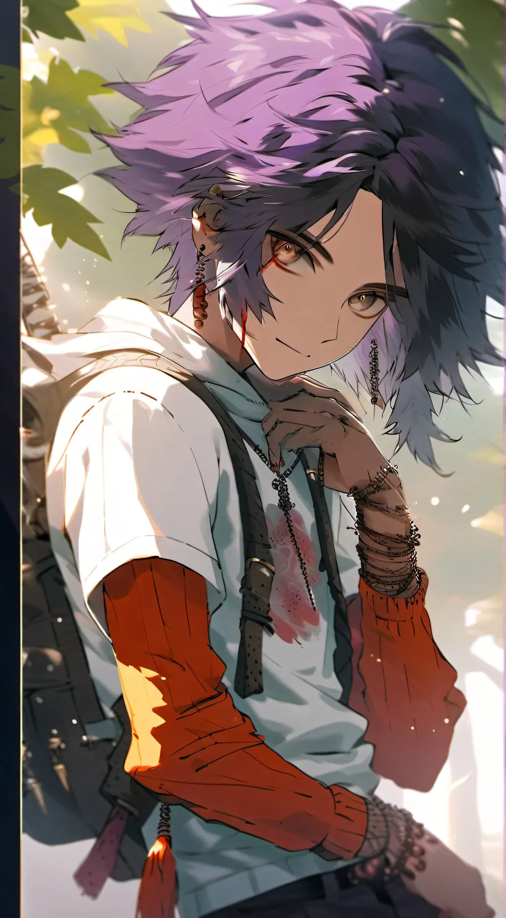 ai character:  Lil' Purp  background