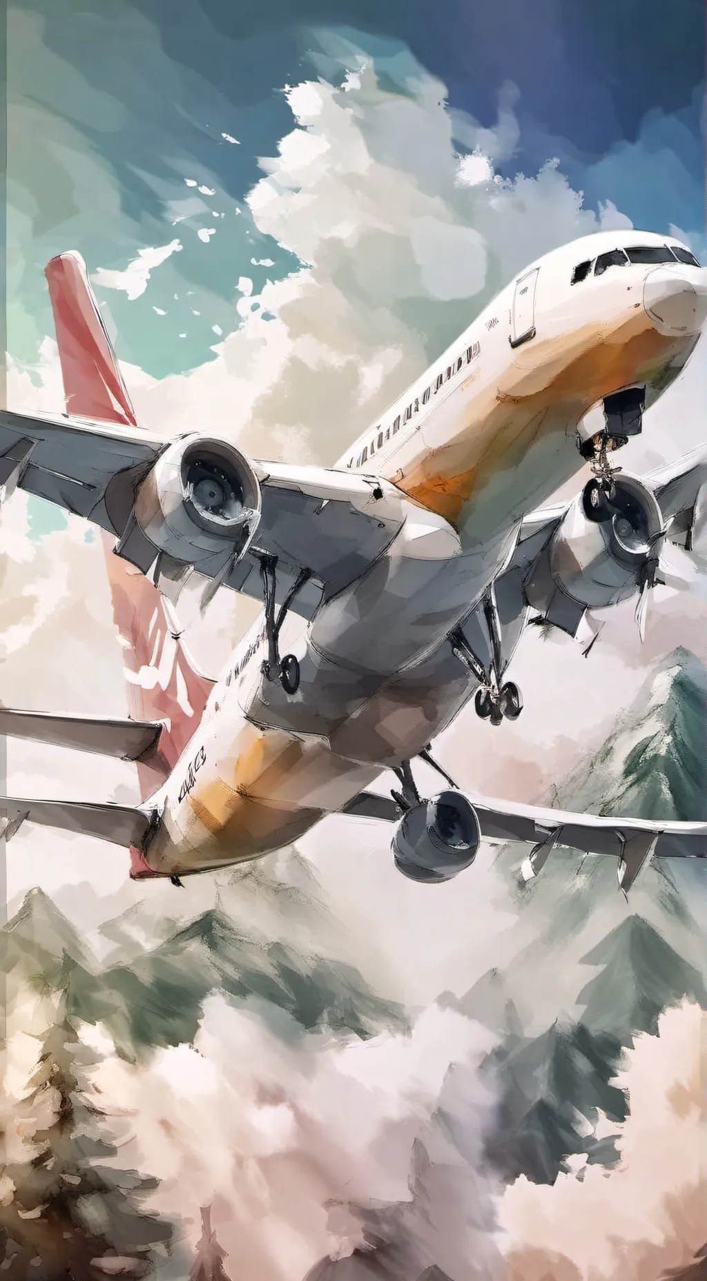 ai character: DW plane trip! background